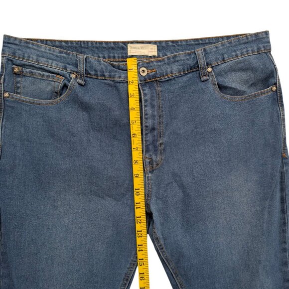 Smith & Mills Stretch Jeans Mens Blue Straight Leg Denim Size 42x32 - Picture 8 of 10